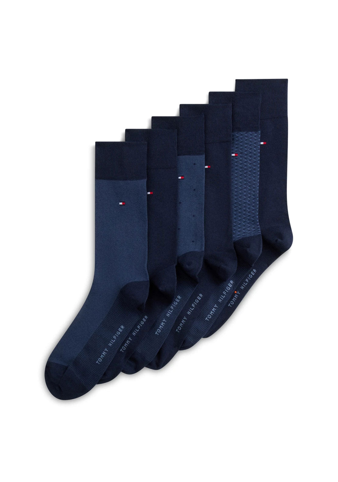 Tommy Hifiger 6 Pack Sock Gift Set, Navy