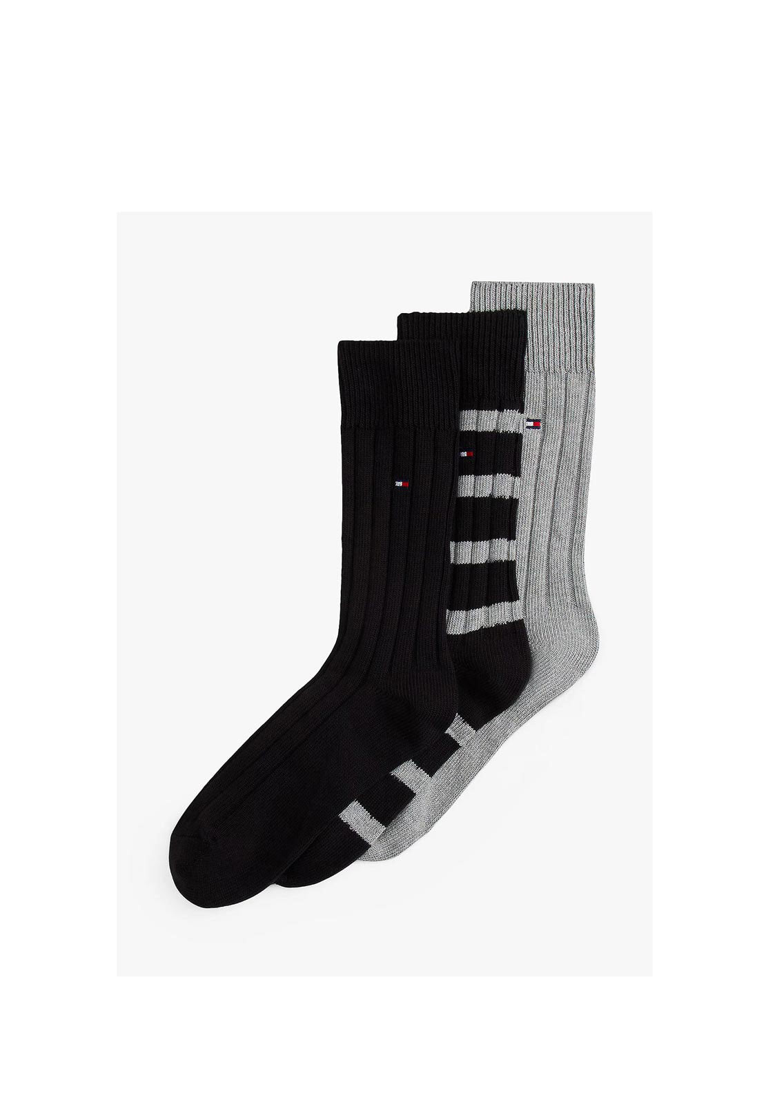 Tommy Hifiger 3 Pack Bootsock Gift Set, Black Multi