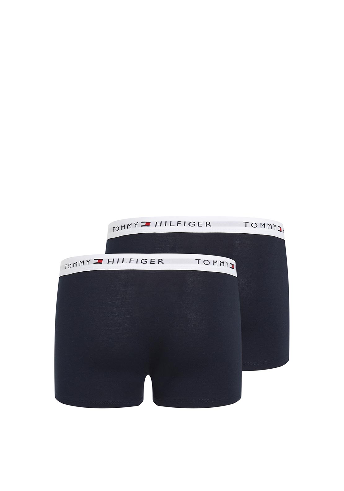 Tommy Hilfiger Boys 2 Pack Signature Logo Boxer, Navy