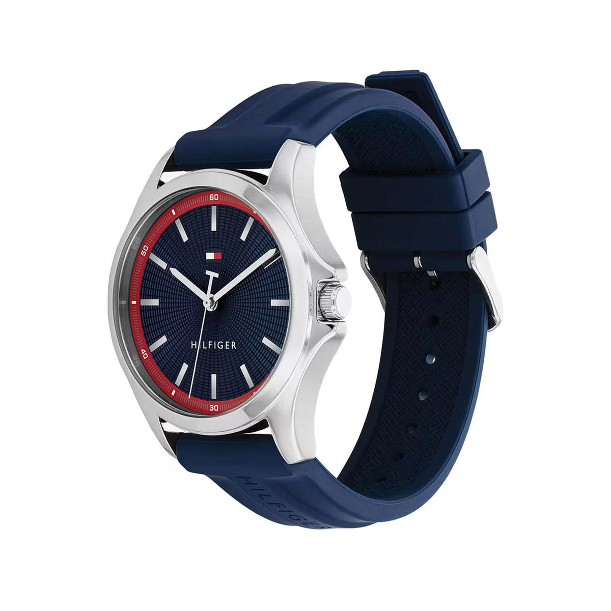 Tommy Hilfiger Men’s Bruce Watch, Silver & Navy