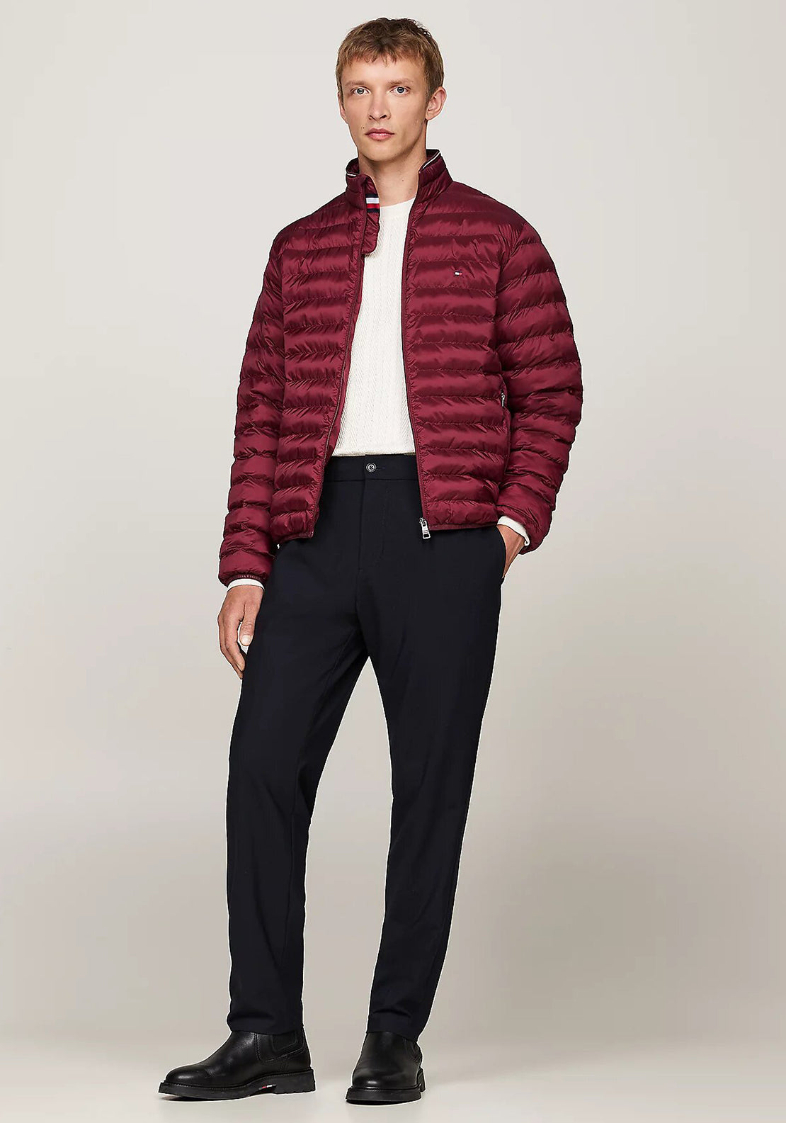Tommy Hilfiger Core Packable Padded Jacket, Wine
