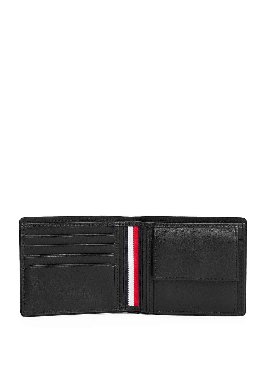 Tommy Hilfiger Corporate Leather Card & Coin Wallet, Black