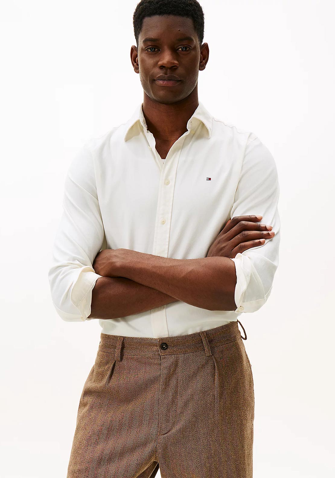 Tommy Hilfiger Flex Flannel Shirt, Ivory