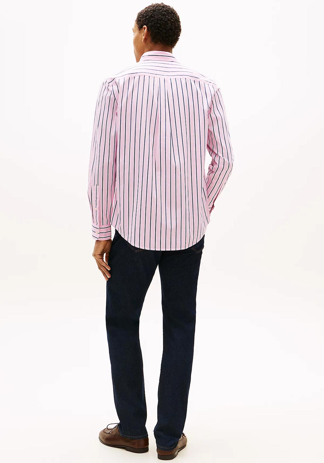 Tommy Hilfiger Flex Poplin Bold Stripe Shirt, Classic Pink