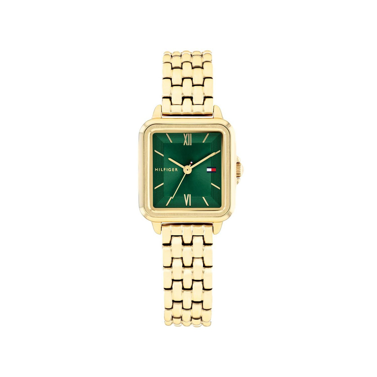 Tommy Hifiger Ladies Mia Watch, Gold & Green