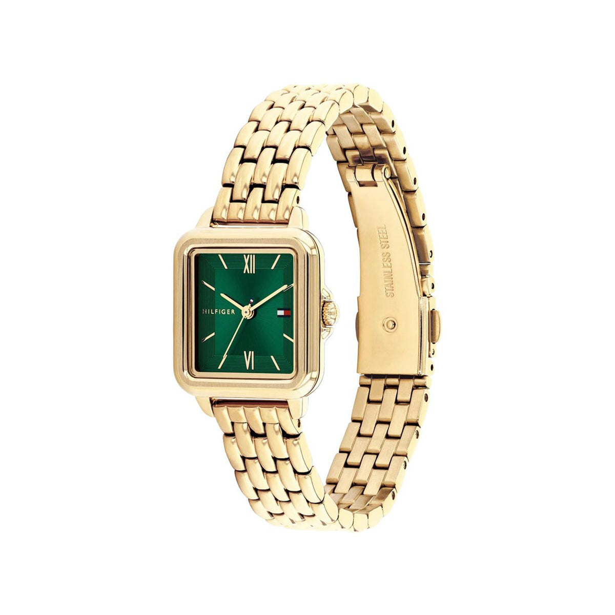 Tommy Hifiger Ladies Mia Watch, Gold & Green