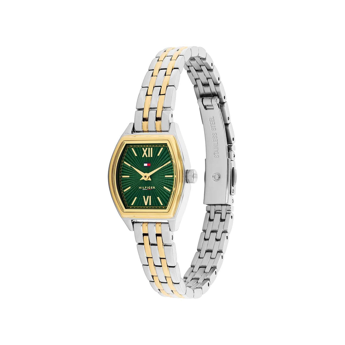 Tommy Hilfiger Ladies Norah Watch, Silver & Green