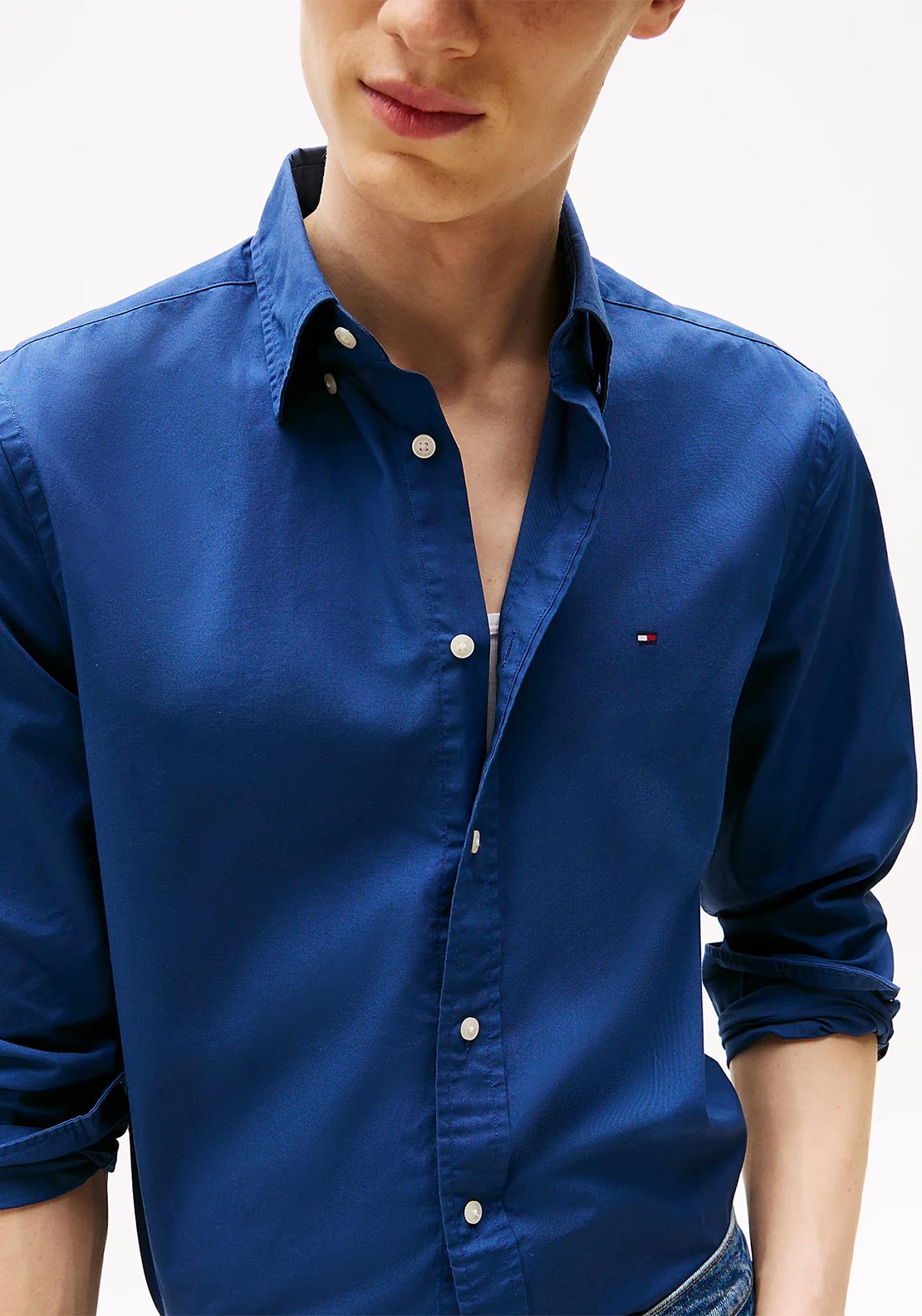 Tommy Hilfiger Regular Fit Poplin Shirt, Blue