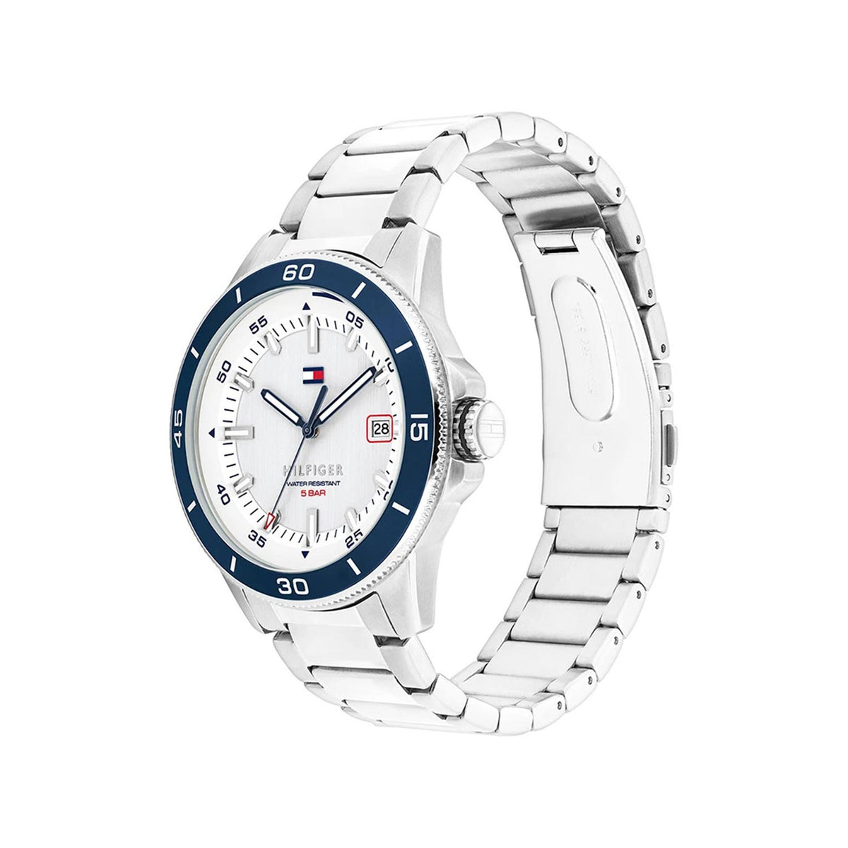 Tommy Hilfiger Men’s Remy Watch, Silver & Navy
