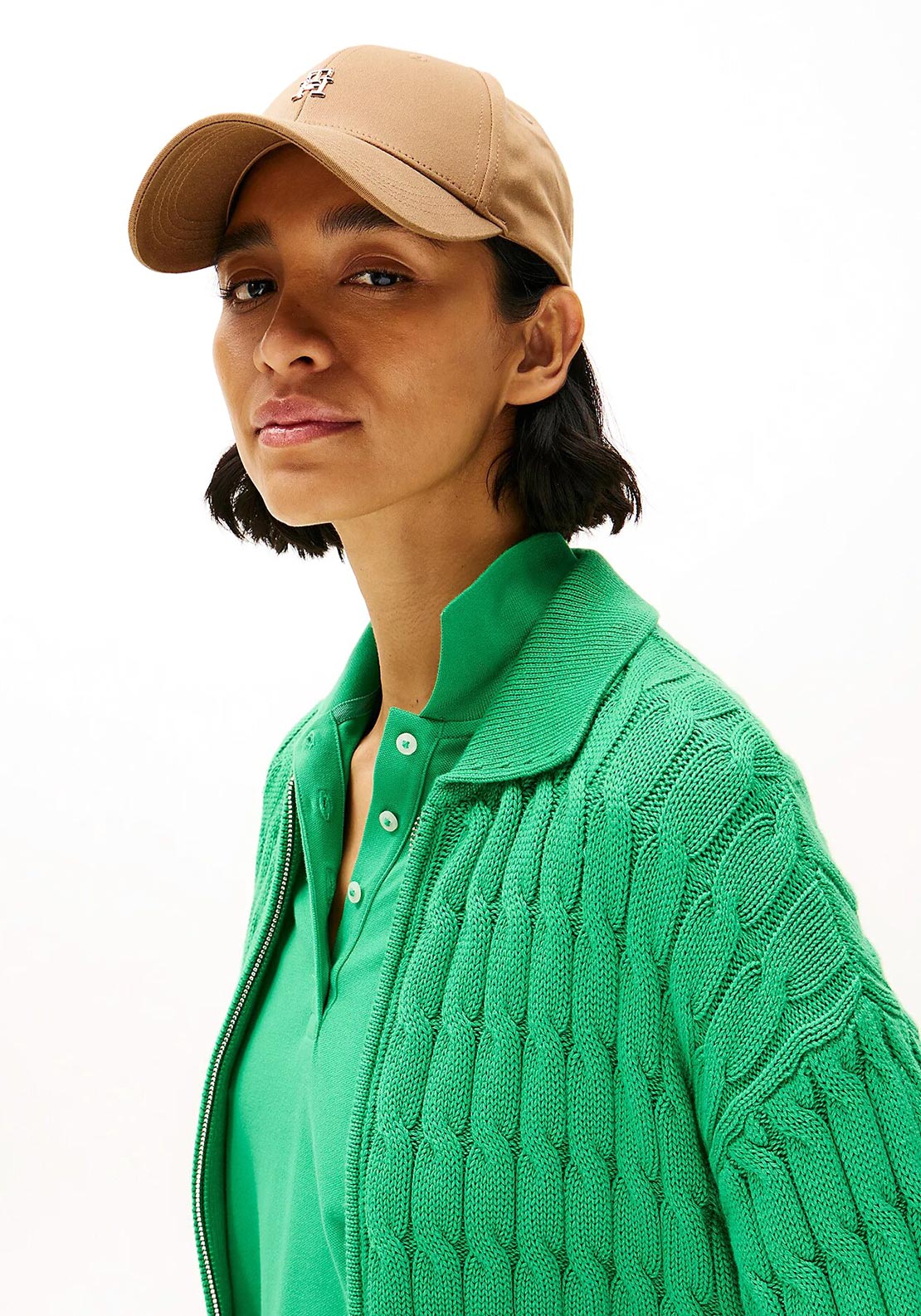Tommy Hilfiger Chic Six Panel Baseball Cap, Light Tan