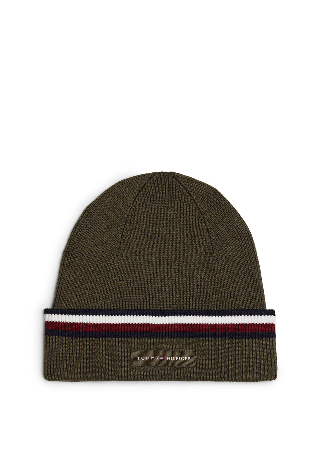 Tommy Hilfiger Signature Tape Beanie, Army Green