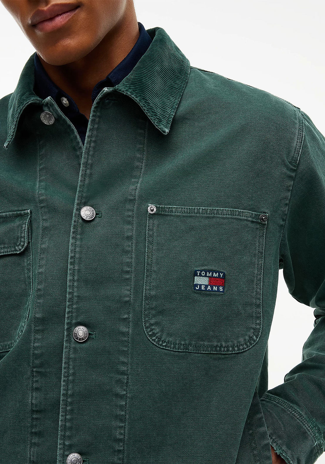 Tommy Jeans Cord Collar Utility Jacket, Velvet Green