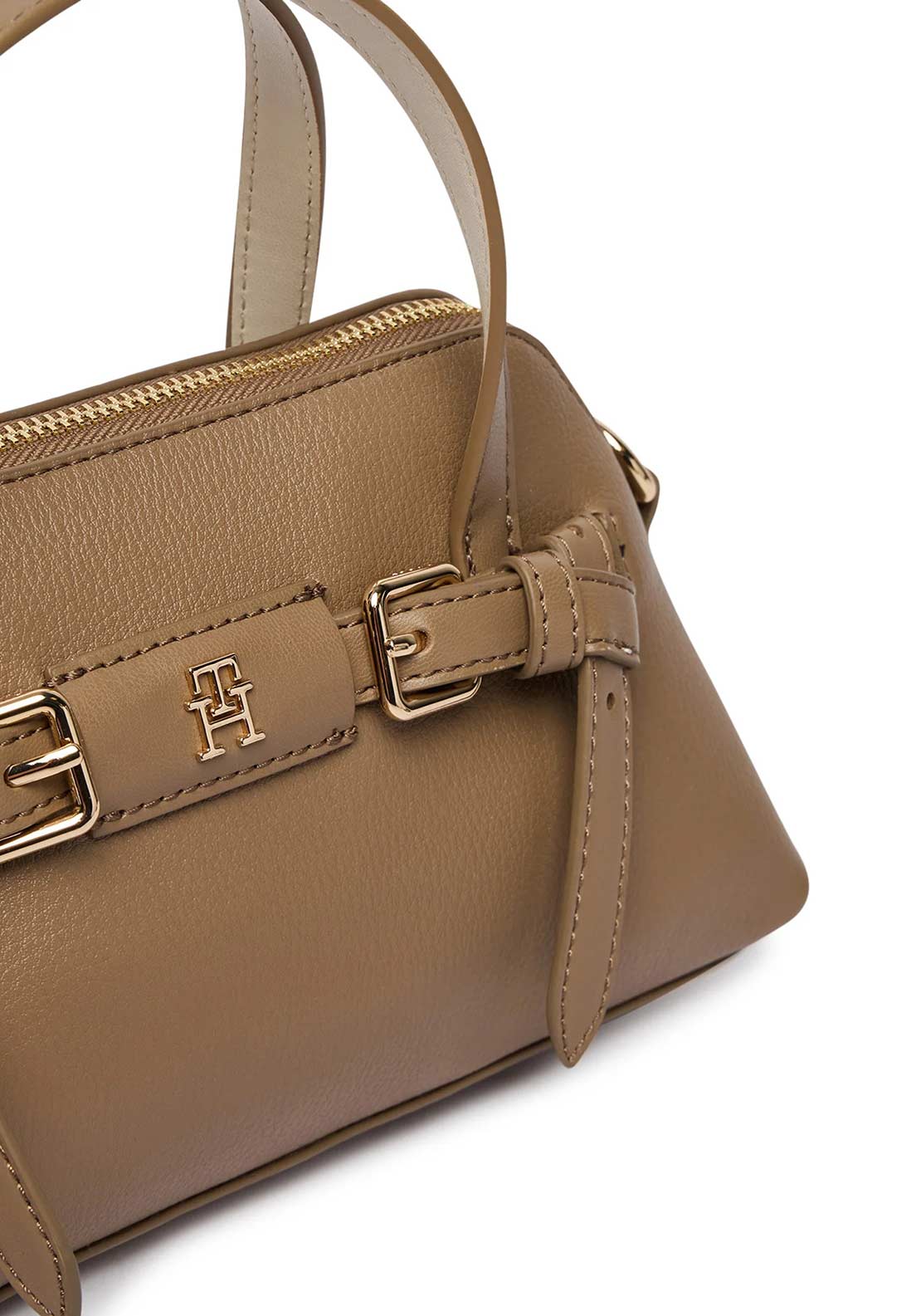 Tommy Hilfiger Small Buckle Detail Grab Bag, Beige