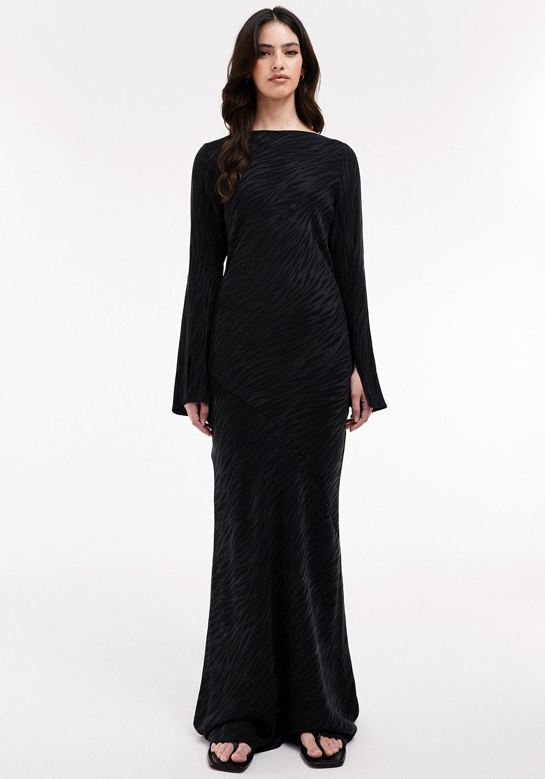 TOPSHOP Delilah Long Sleeve Maxi Dress, Black - McElhinneys TOPSHOP Delilah Long Sleeve Maxi Dress, Black - McElhinneys
