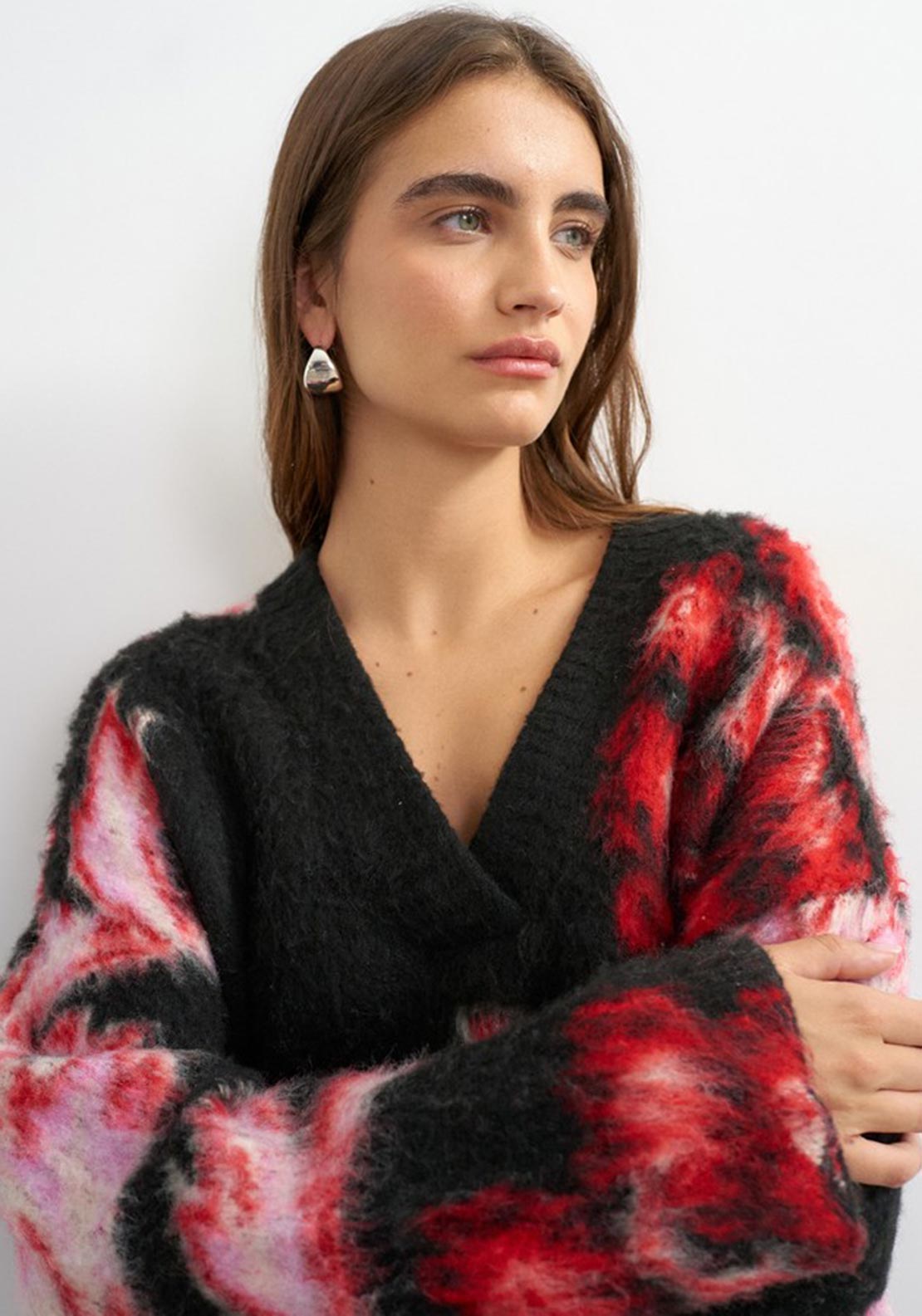 TSDIJA BRUSHED FLOWER JUMPER KNIT