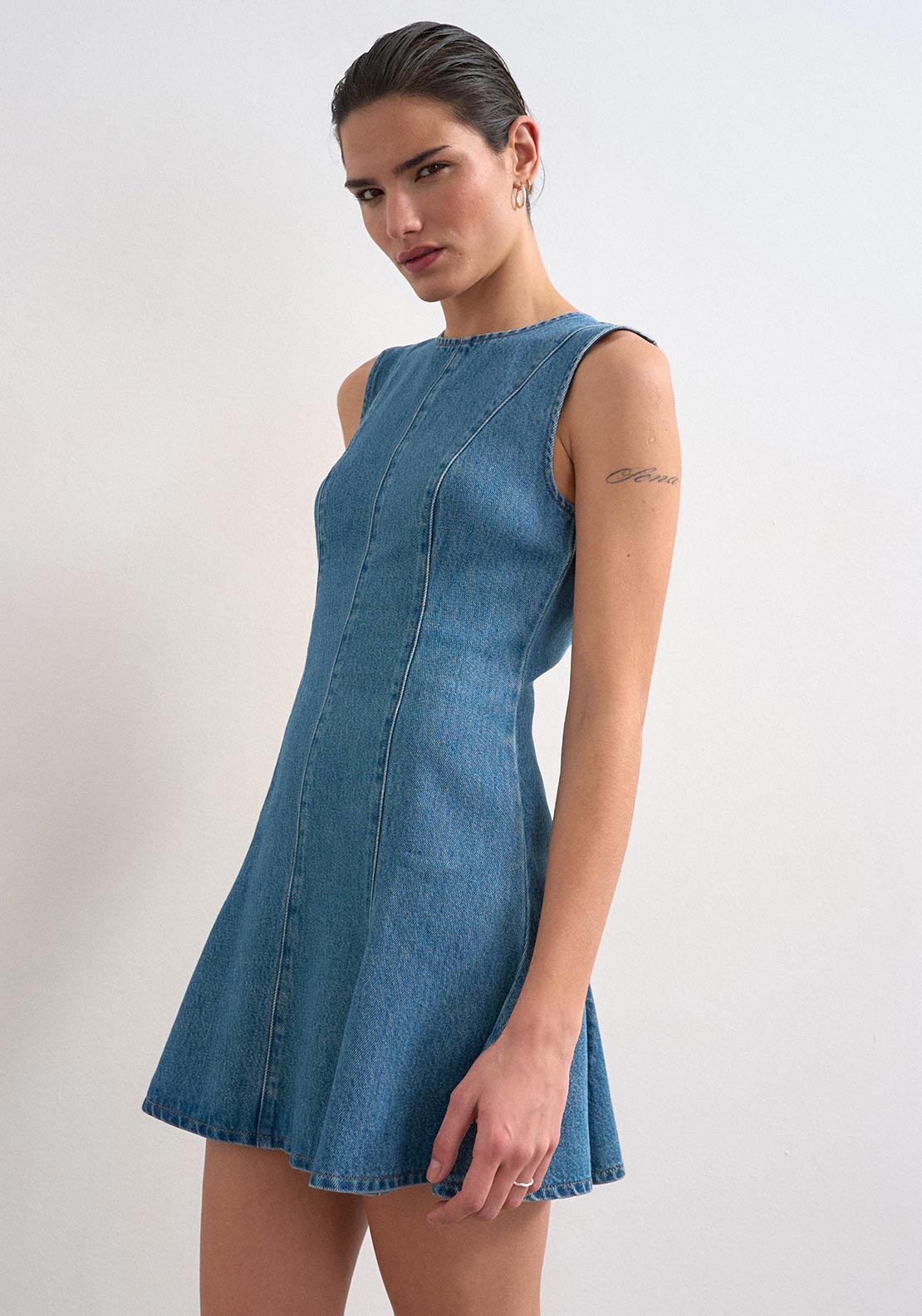 topshop boutique denim dress Topshop - Denim Mini Dress - Women - Cotton - 12 US