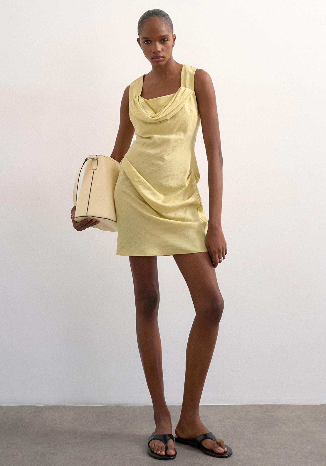 TOPSHOP Jasmin Mini Dress, Yellow