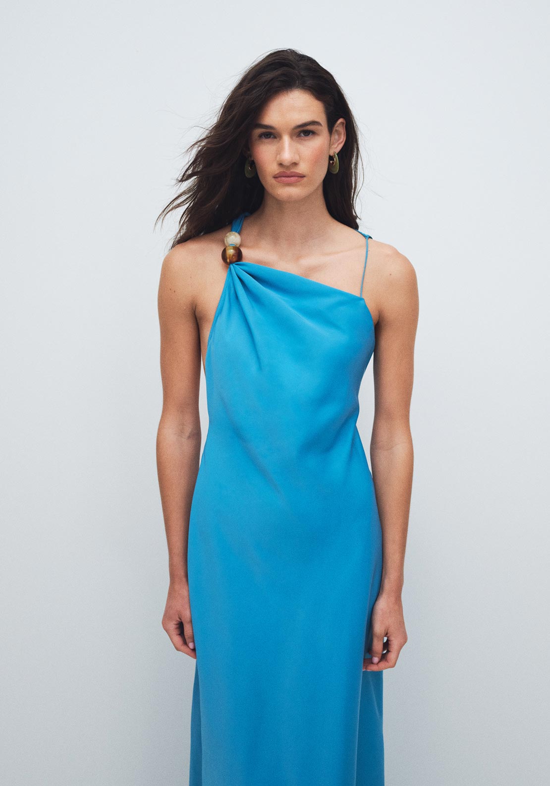 topshop blue cut out dress Topshop Stripe V-Neck Cutout Dress