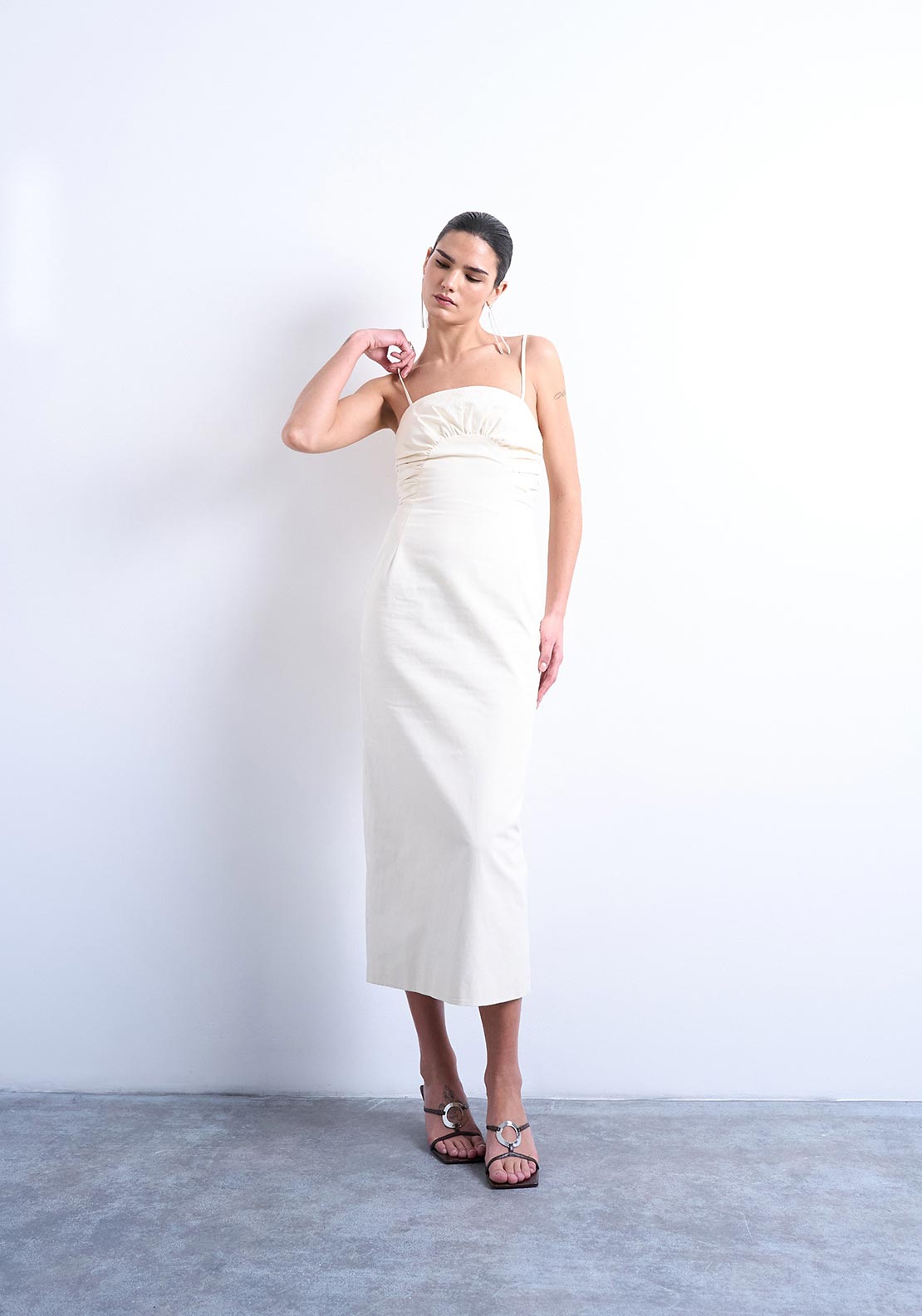 ruffle off the shoulder dress Petal and Pup Women's Eliya One Shoulder Frill Maxi Dress