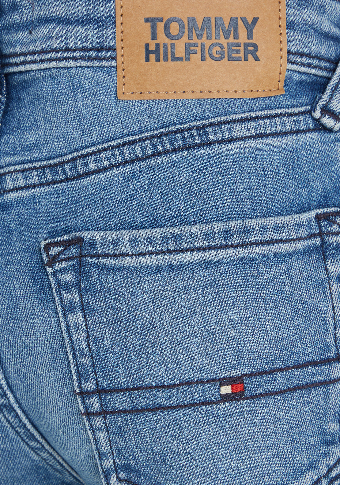 Tommy Hilfiger Boys Essentials Scanton Slim Faded Jeans, Mid Blue