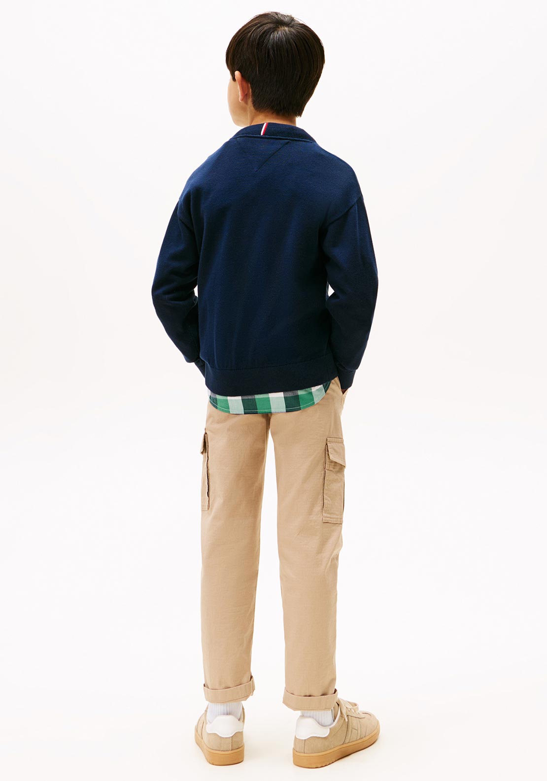 Tommy Hilfiger Boy Varsity Knit Long Sleeve Sweater, Navy