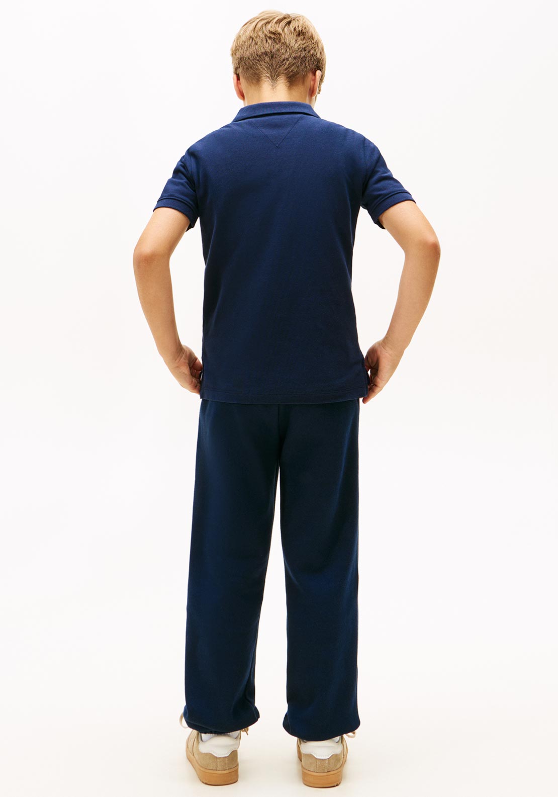 Tommy Hilfiger Boy Flag Short Sleeve Polo, Navy