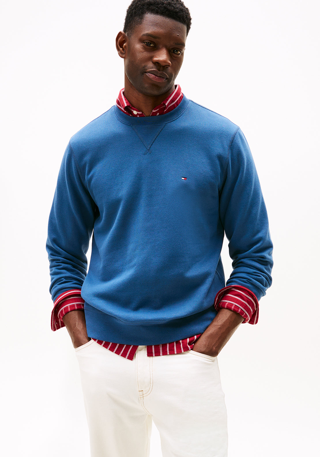 Tommy Hilfiger Essential Logo Pullover Sweatshirt, Petrol Blue