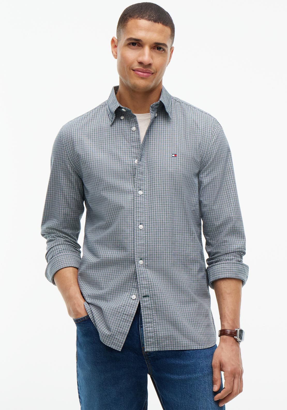 Tommy Hilfiger Heritage Oxford Tartan Shirt, Ornamental Green Multi