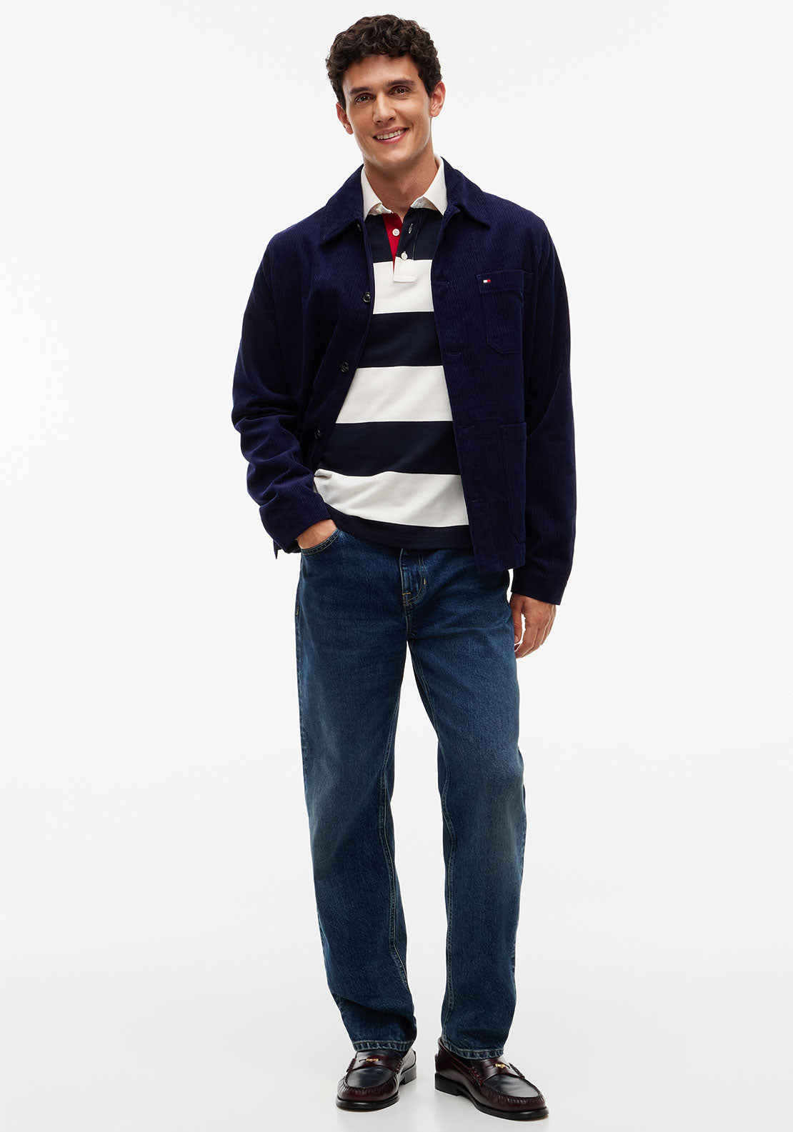 Tommy Hilfiger Relaxed Fit Corduroy Chore Overshirt, Imperial Navy
