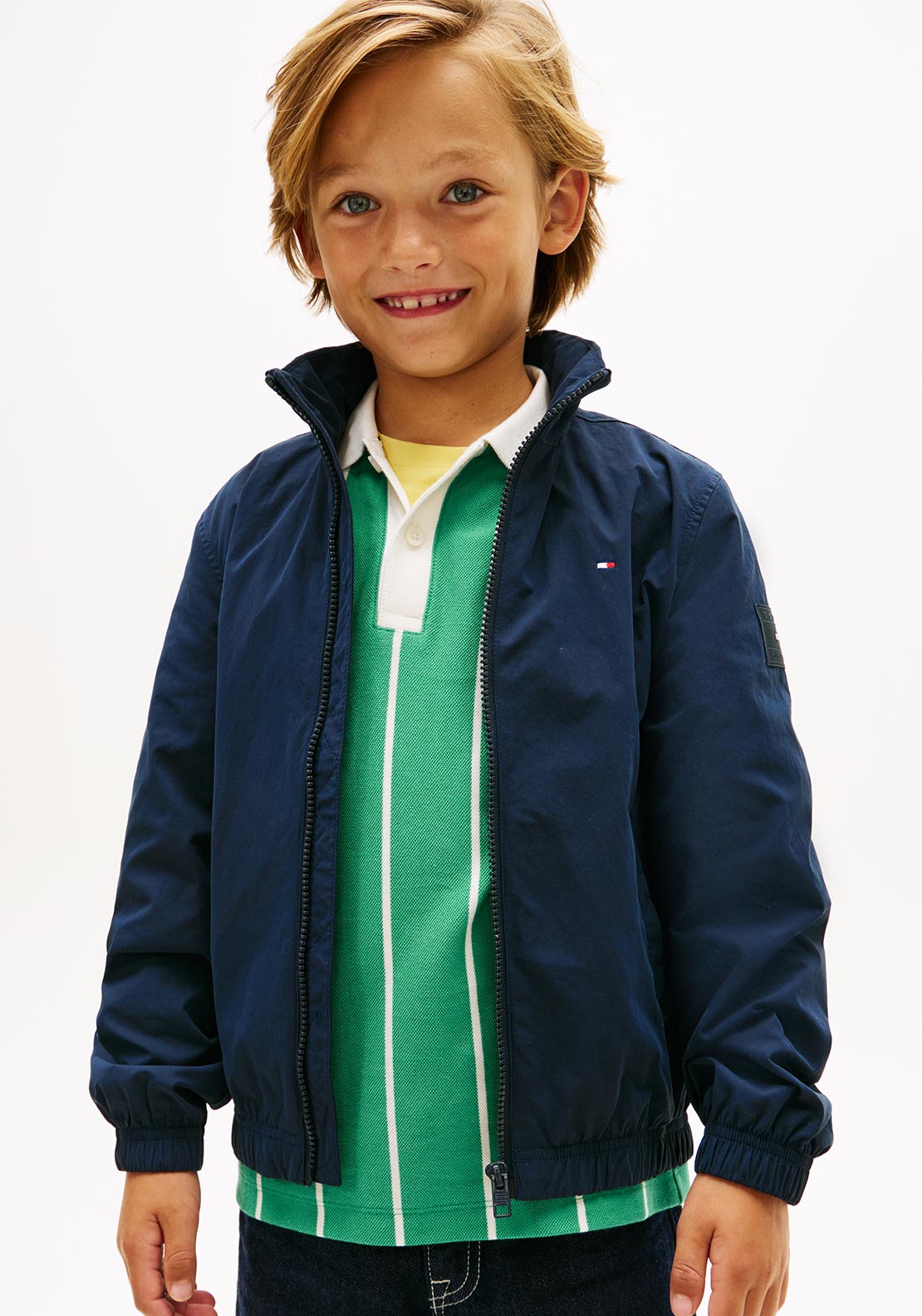 Tommy Hilfiger Boys Essential Hooded Jacket, Navy