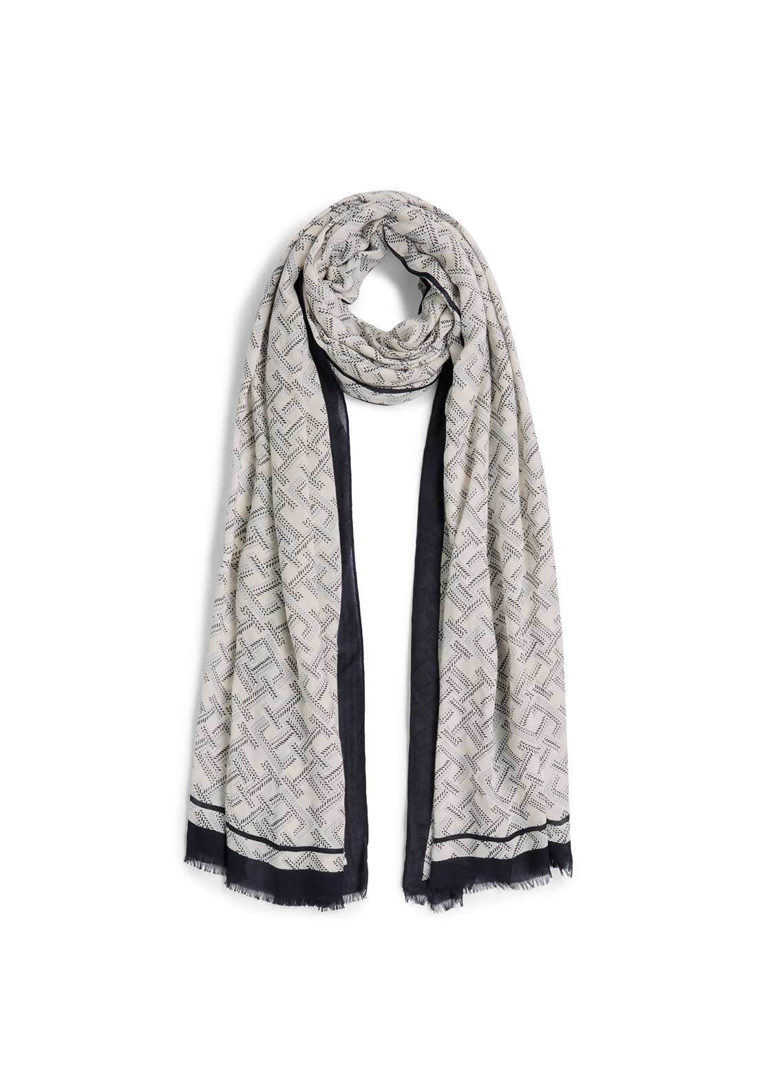 Tommy Hilfiger Monogram Logo Detail Scarf, Navy