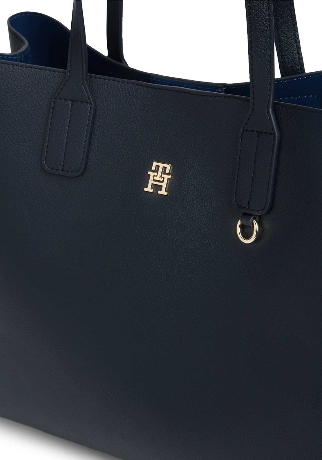 Tommy Hilfiger Icon Pebble Grain Large Satchel Bag, Navy
