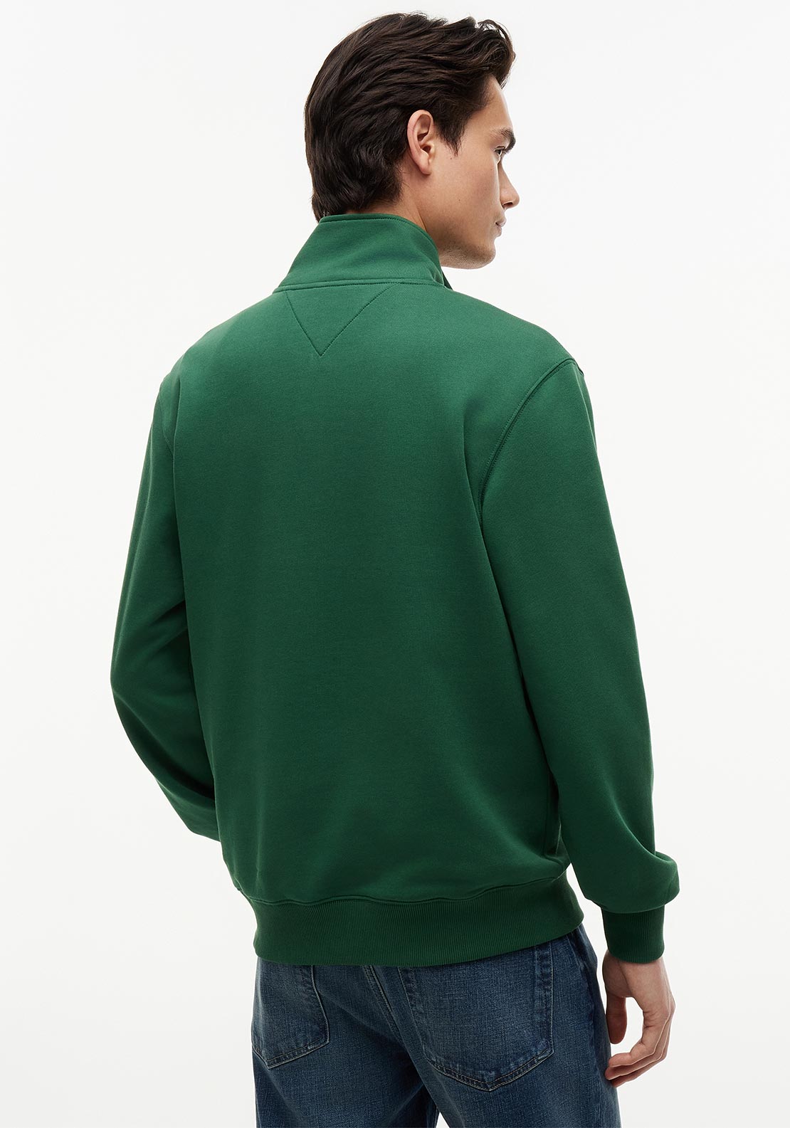 Tommy Hilfiger Essential Quarter Zip Sweatshirt, Street Green