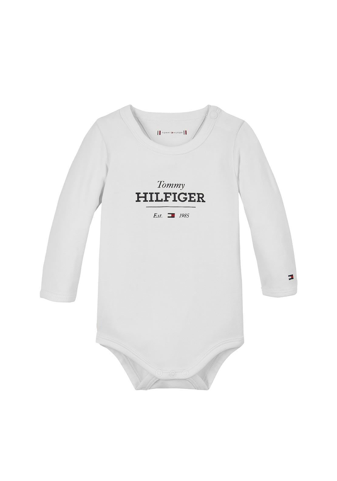 Tommy Hilfiger Baby Boy Long Sleeve Bodysuit, White