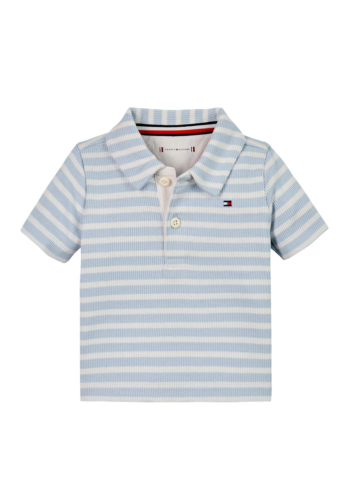 Tommy Hilfiger Baby Boy Rib Stripe Polo Shirt, Blue