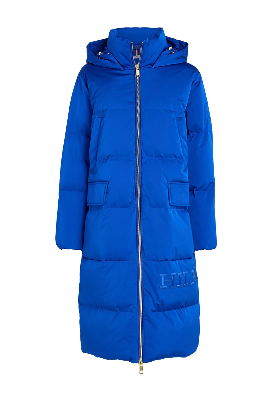 Tommy Hilfiger Womens Sateen Down Maxi Coat, Electric Blue McElhinneys