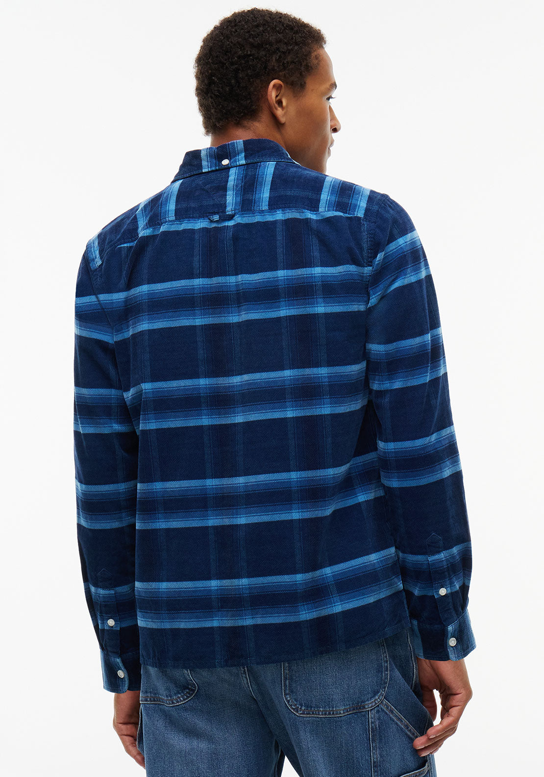 Tommy Jeans Dobby Cord Check Shirt, Navy