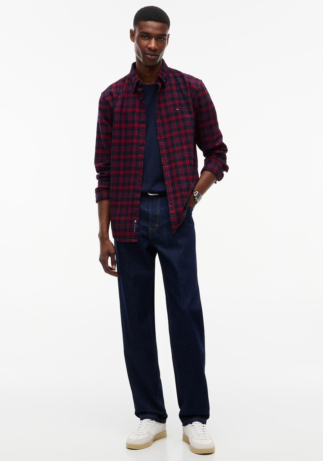 Tommy Jeans Flannel Check Shirt, Red