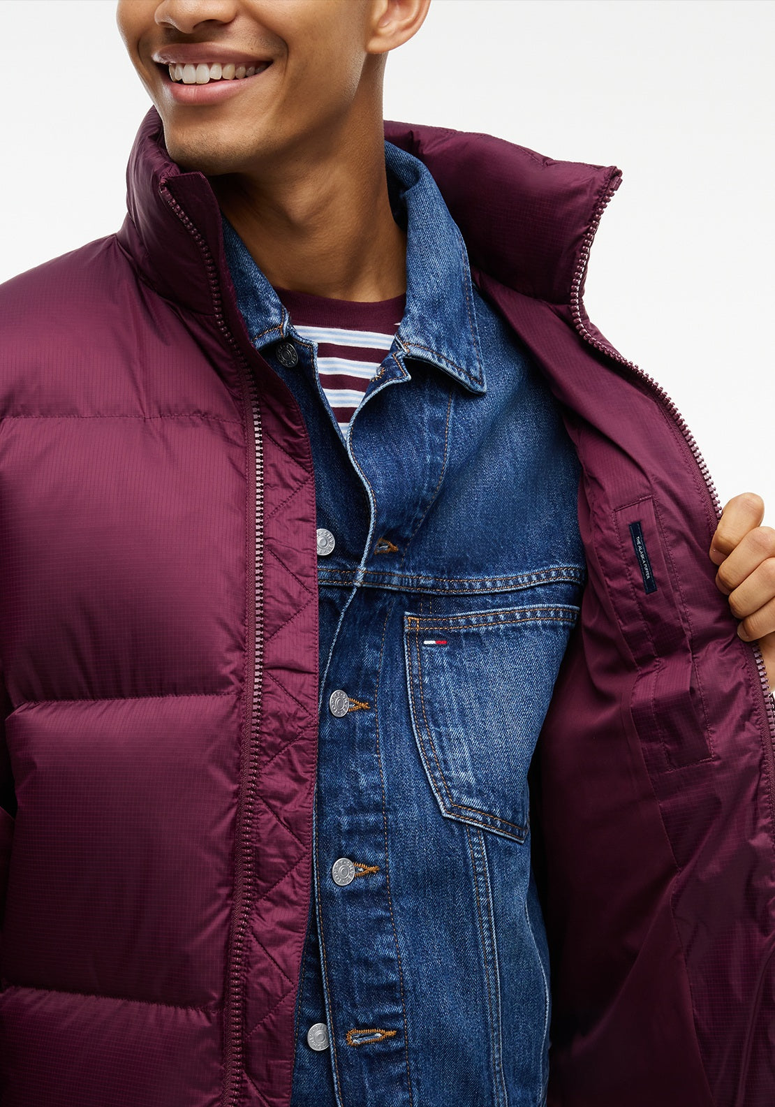 Tommy Jeans Alaska Down Puffer Jacket, Wine