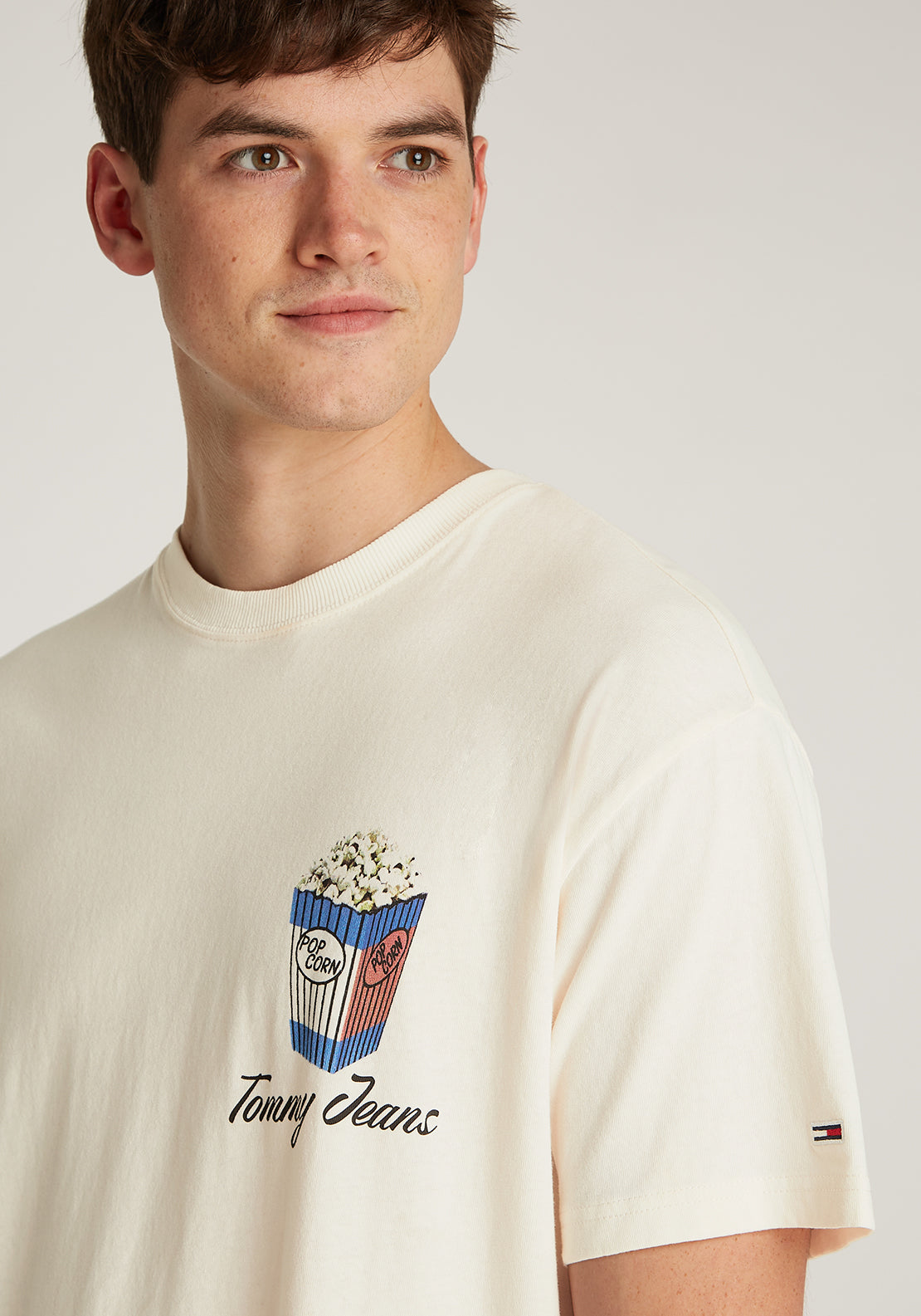 Tommy Jeans Novelty Graphic T-Shirt, Ancient White