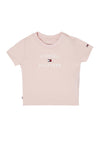 Tommy Hilfiger Baby Girl Logo Short Sleeve Tee, Whimsy Pink