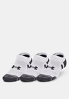 Under Armour Performance Cotton 3 Pack No Show Socks, White
