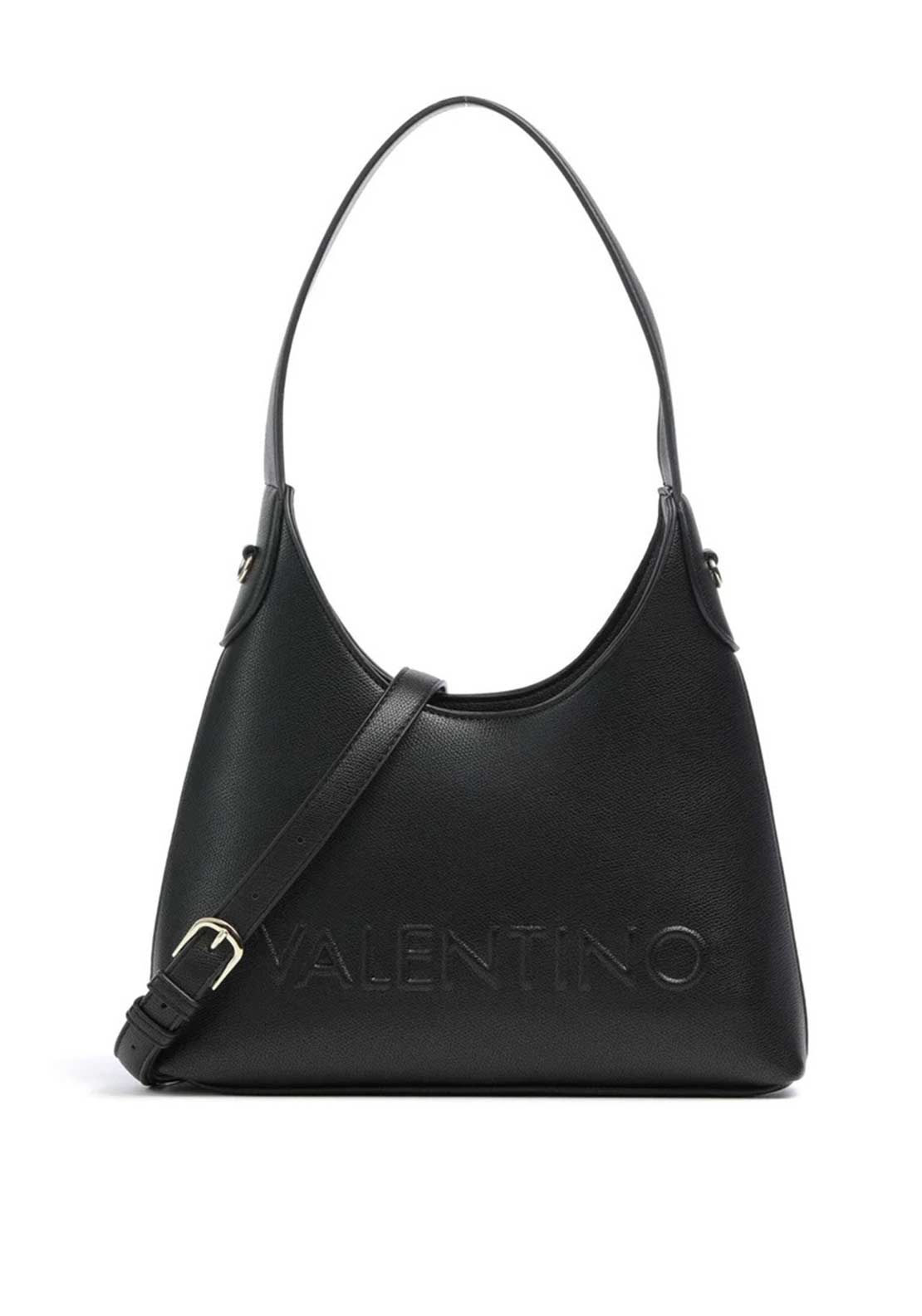 Valentino Bianka Re Small Faux Leather Hobo Shoulder Bag, Black