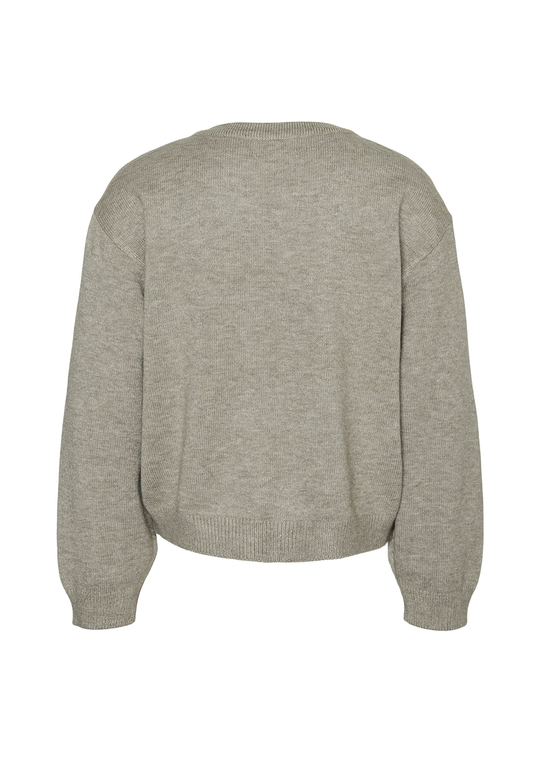 Vero Moda Girl Holly Bow Long Sleeve Cardigan, Moon Rock