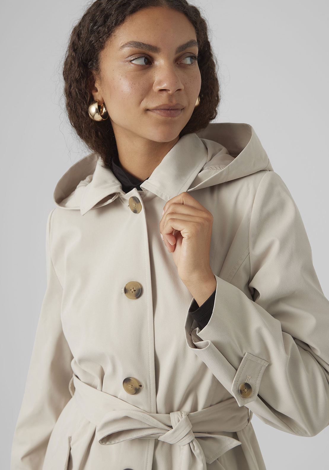 Vero Moda Chelsea Trench Coat, Cream