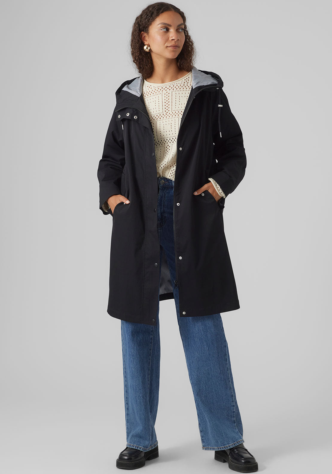Vero Moda Chelsea Parka Coat, Black