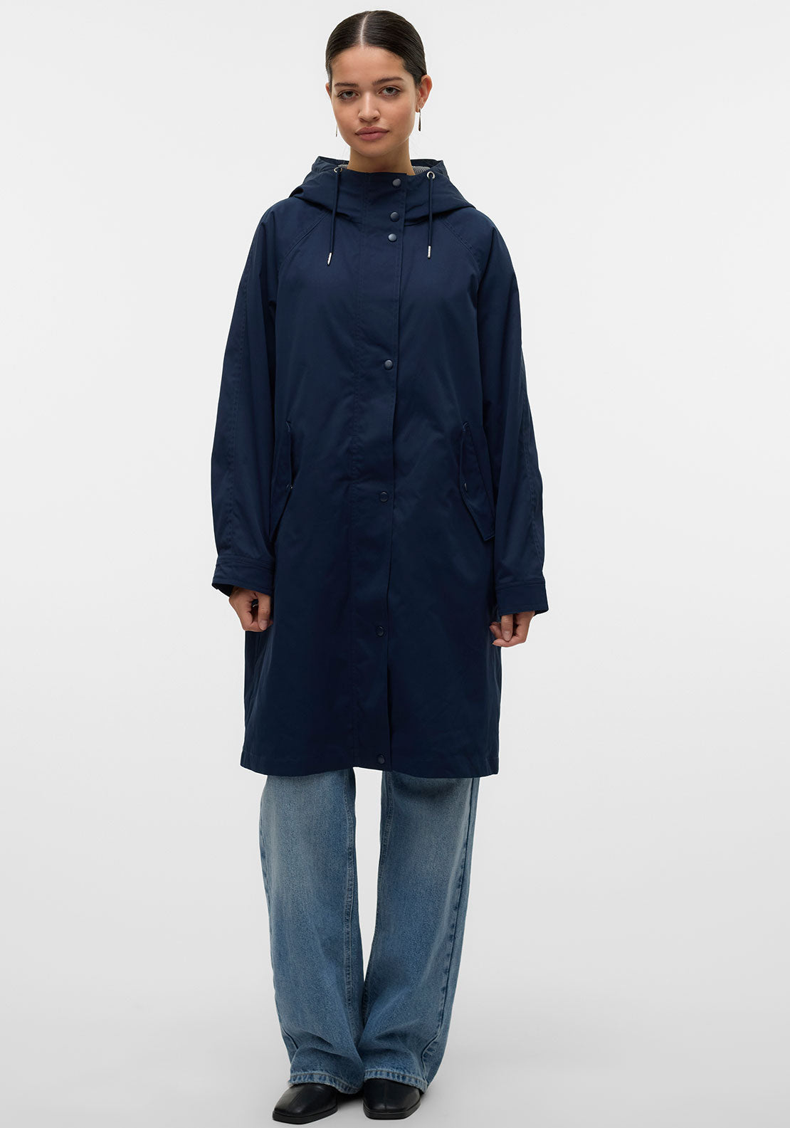 Vero Moda Chelsea Parka Coat, Navy