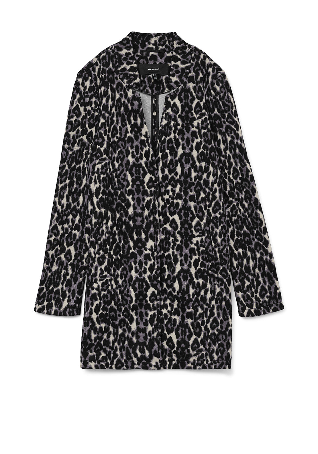 Vero Moda Brushed Katrineleo Leopard Print Jacket, Black McElhinneys
