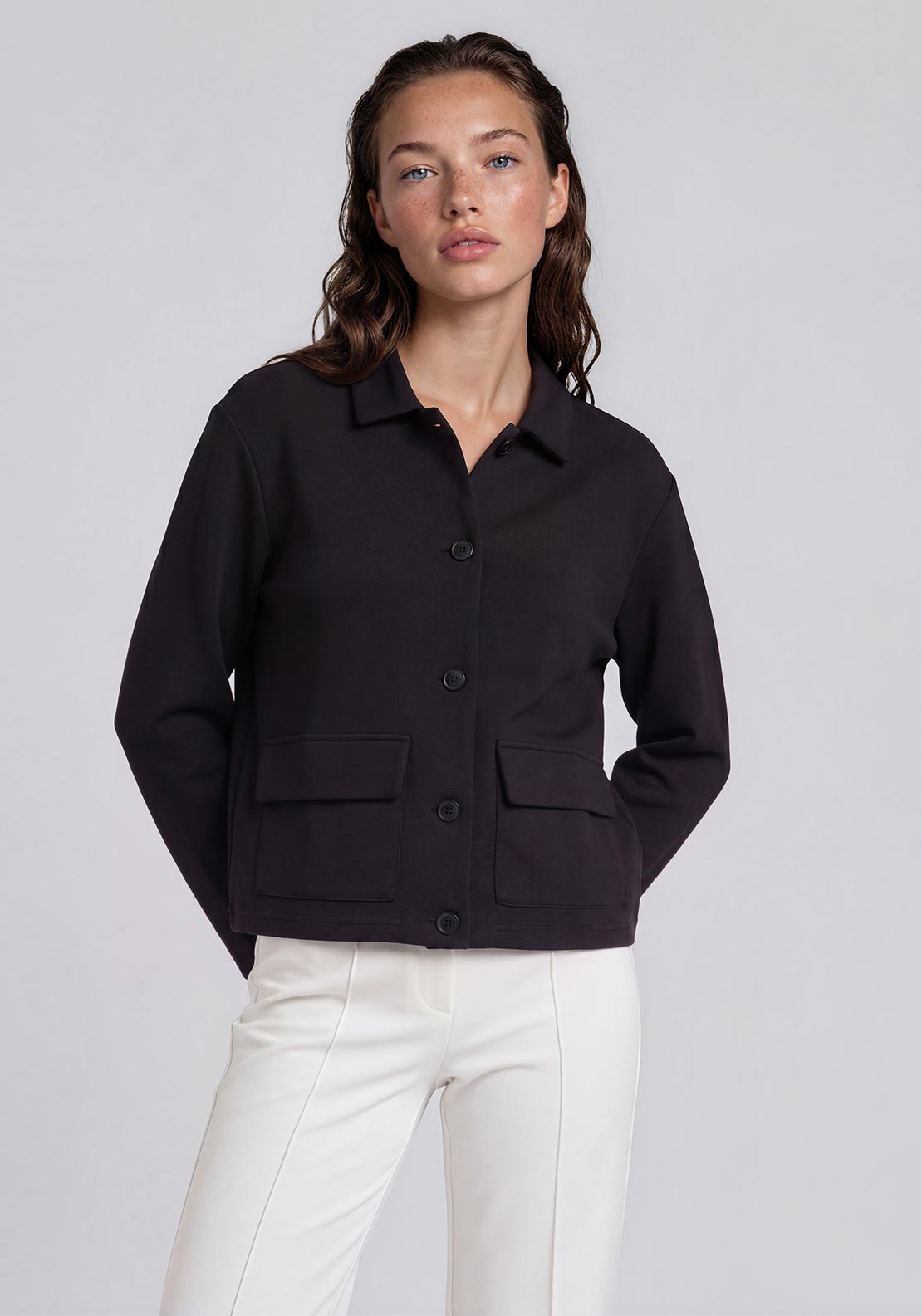 Vero Moda Bellis Button Up Jacket, Black