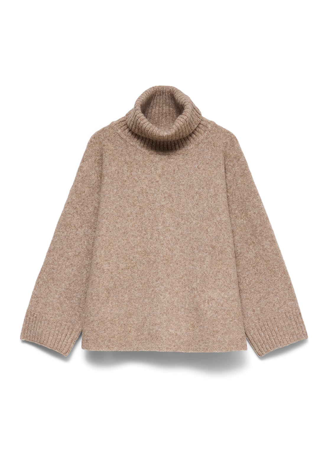 Vero Moda Violet Roll Neck Jumper, Beige